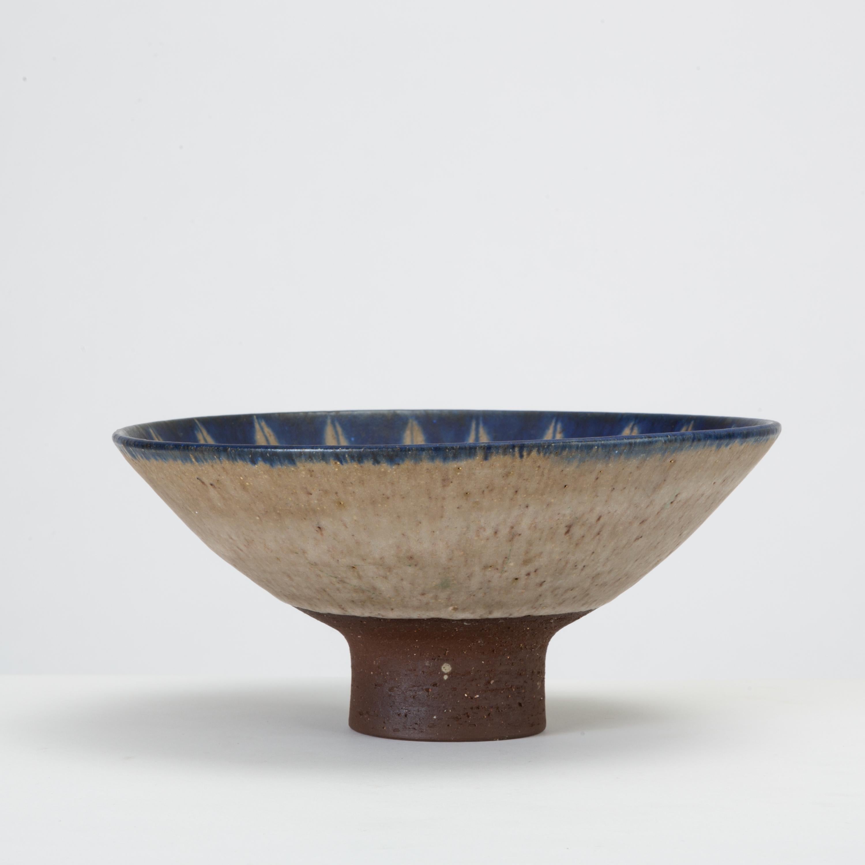 20th Century Danish Modern Glazed Stoneware Bowl by Thomas Toft