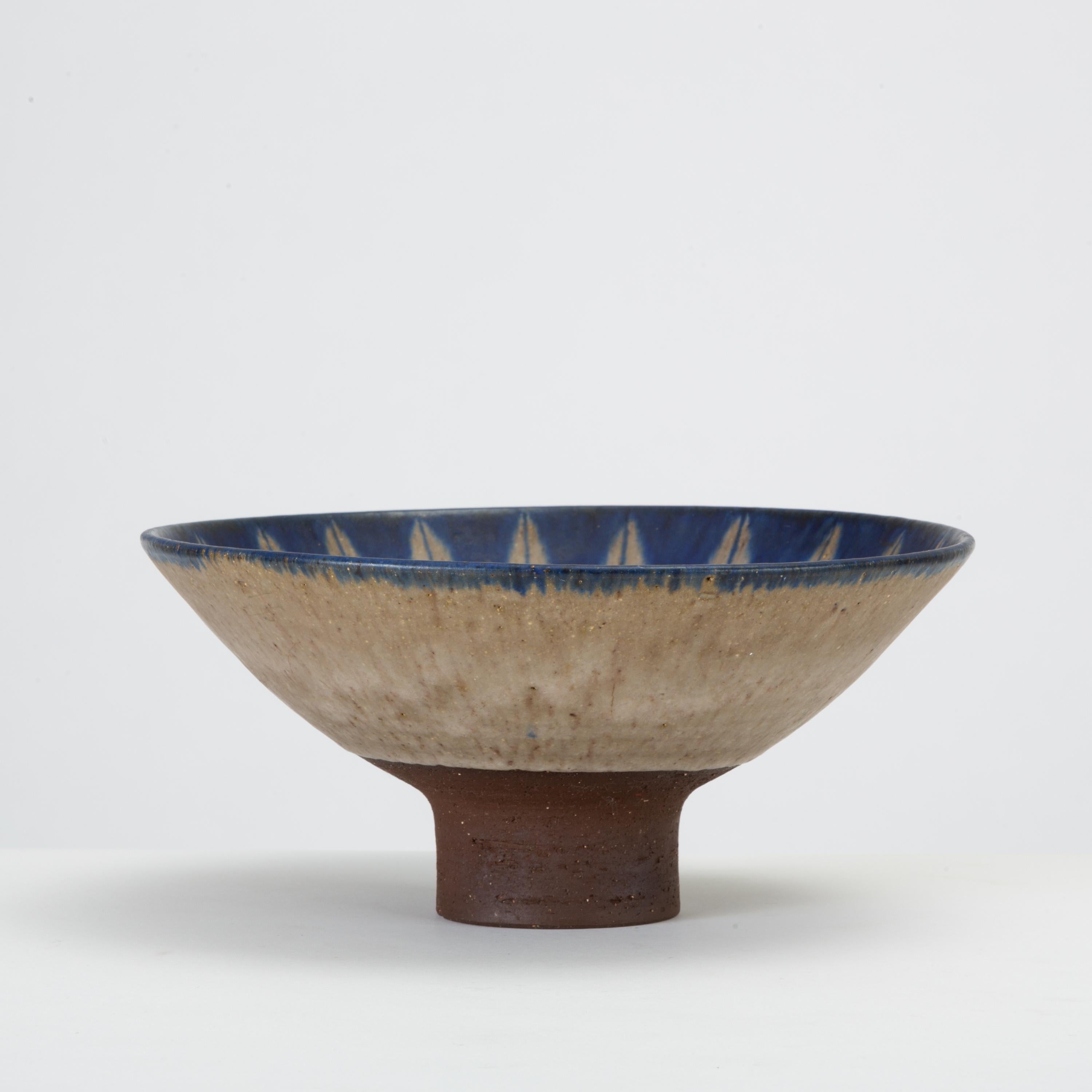 Danish Modern Glazed Stoneware Bowl by Thomas Toft 1