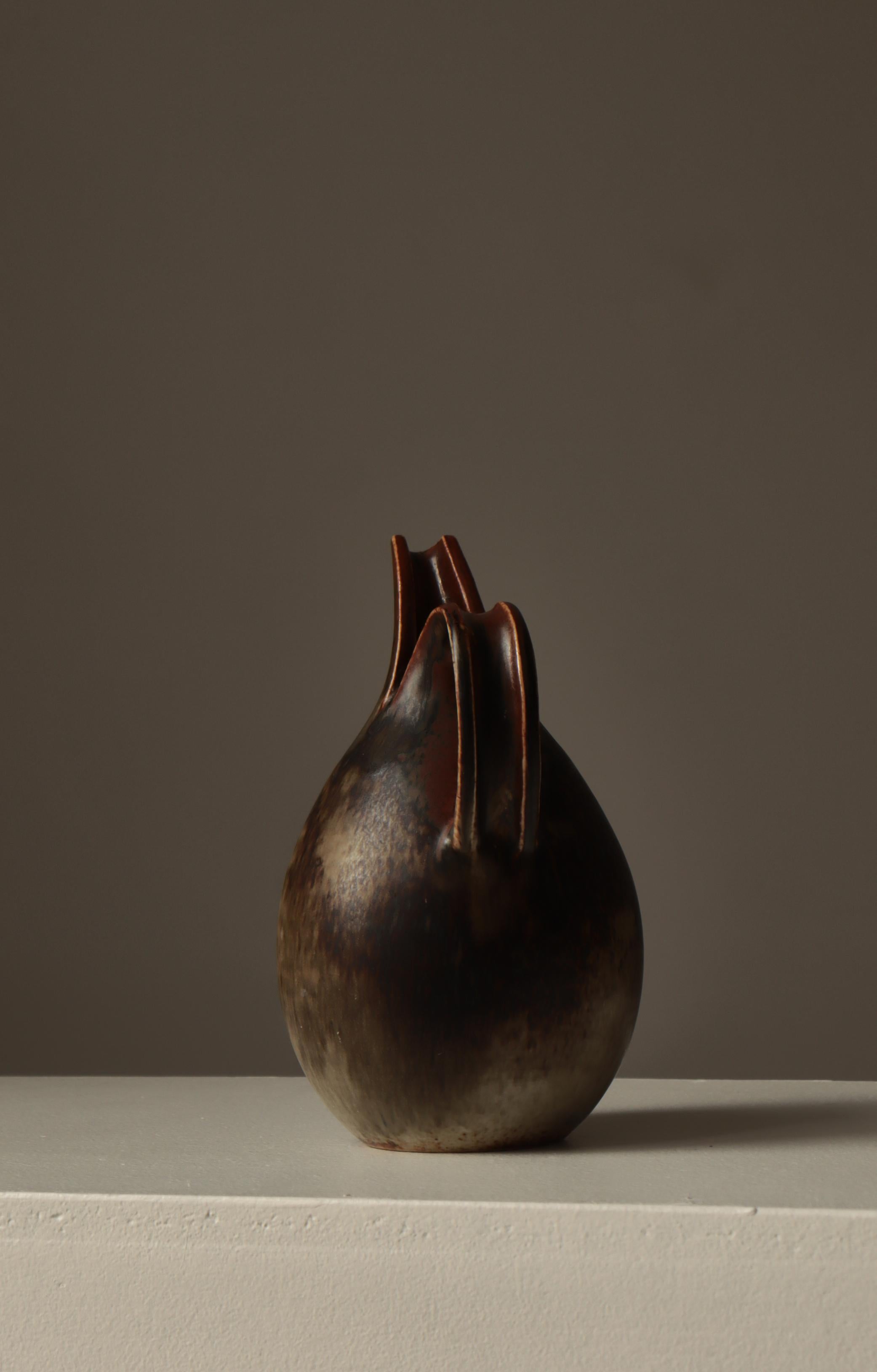 Dänische moderne glasierte Steinzeugkanne von Eva Stæhr-Nielsen für Saxbo, 1930er Jahre im Angebot 4