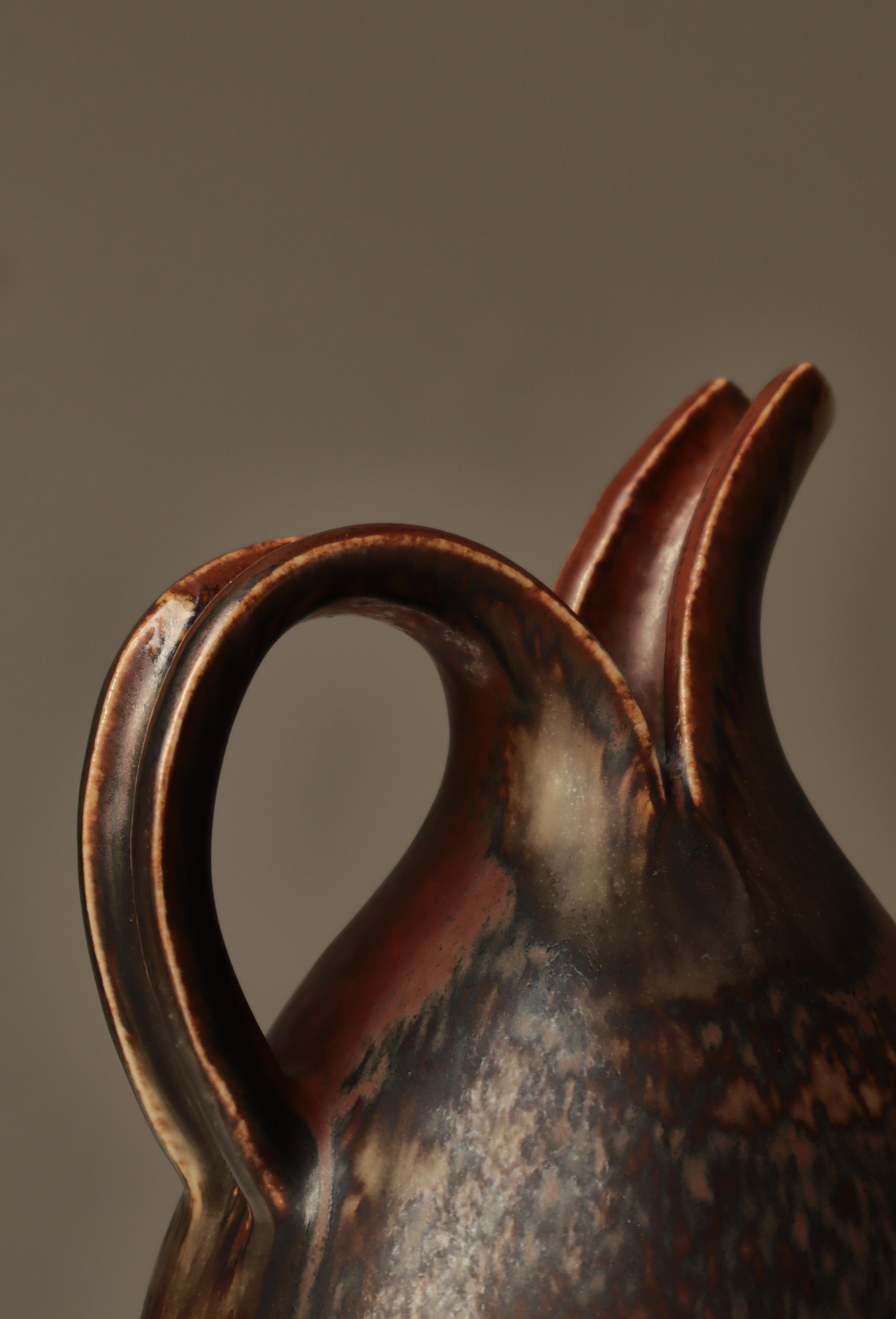 Dänische moderne glasierte Steinzeugkanne von Eva Stæhr-Nielsen für Saxbo, 1930er Jahre im Angebot 5