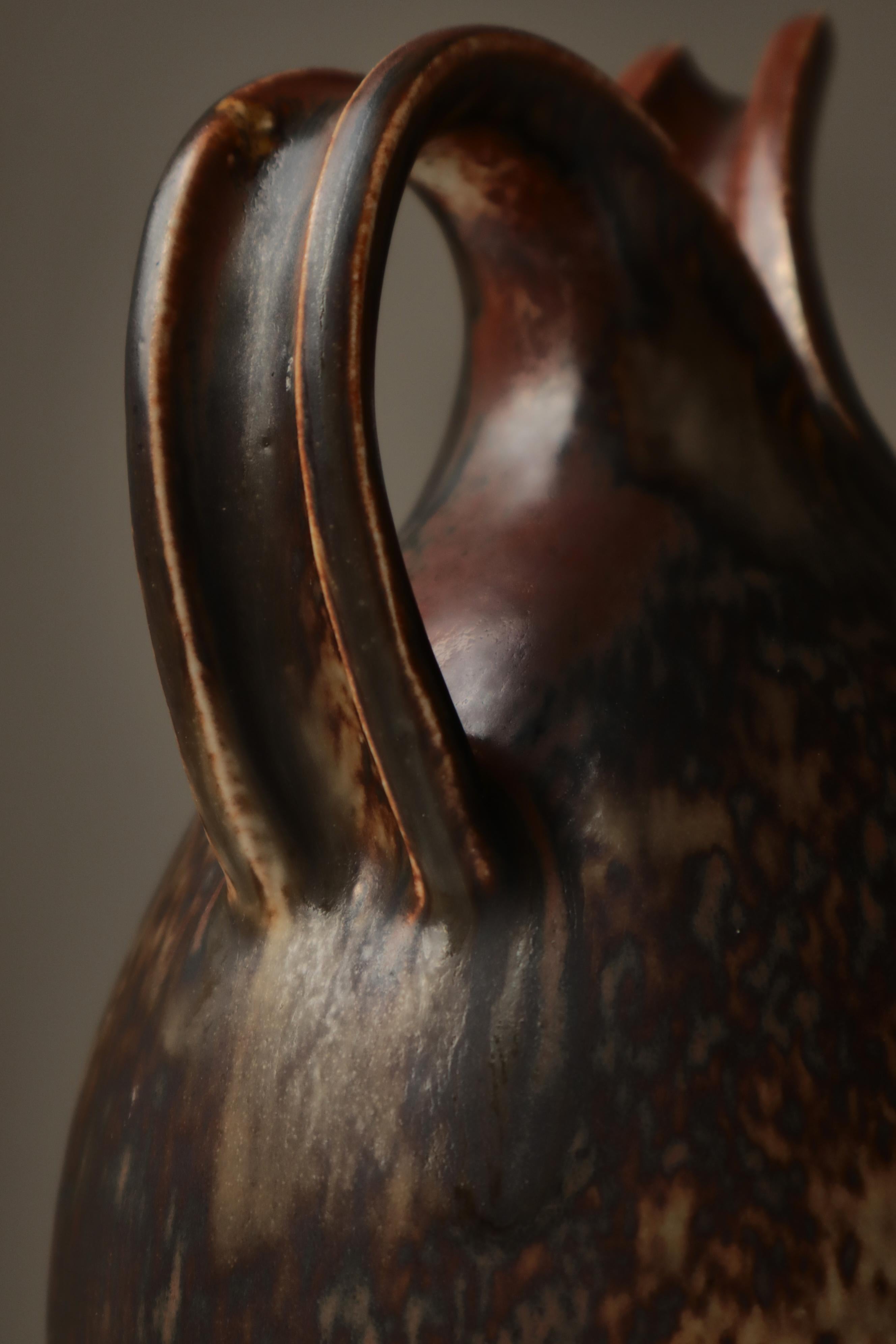 Dänische moderne glasierte Steinzeugkanne von Eva Stæhr-Nielsen für Saxbo, 1930er Jahre im Angebot 6