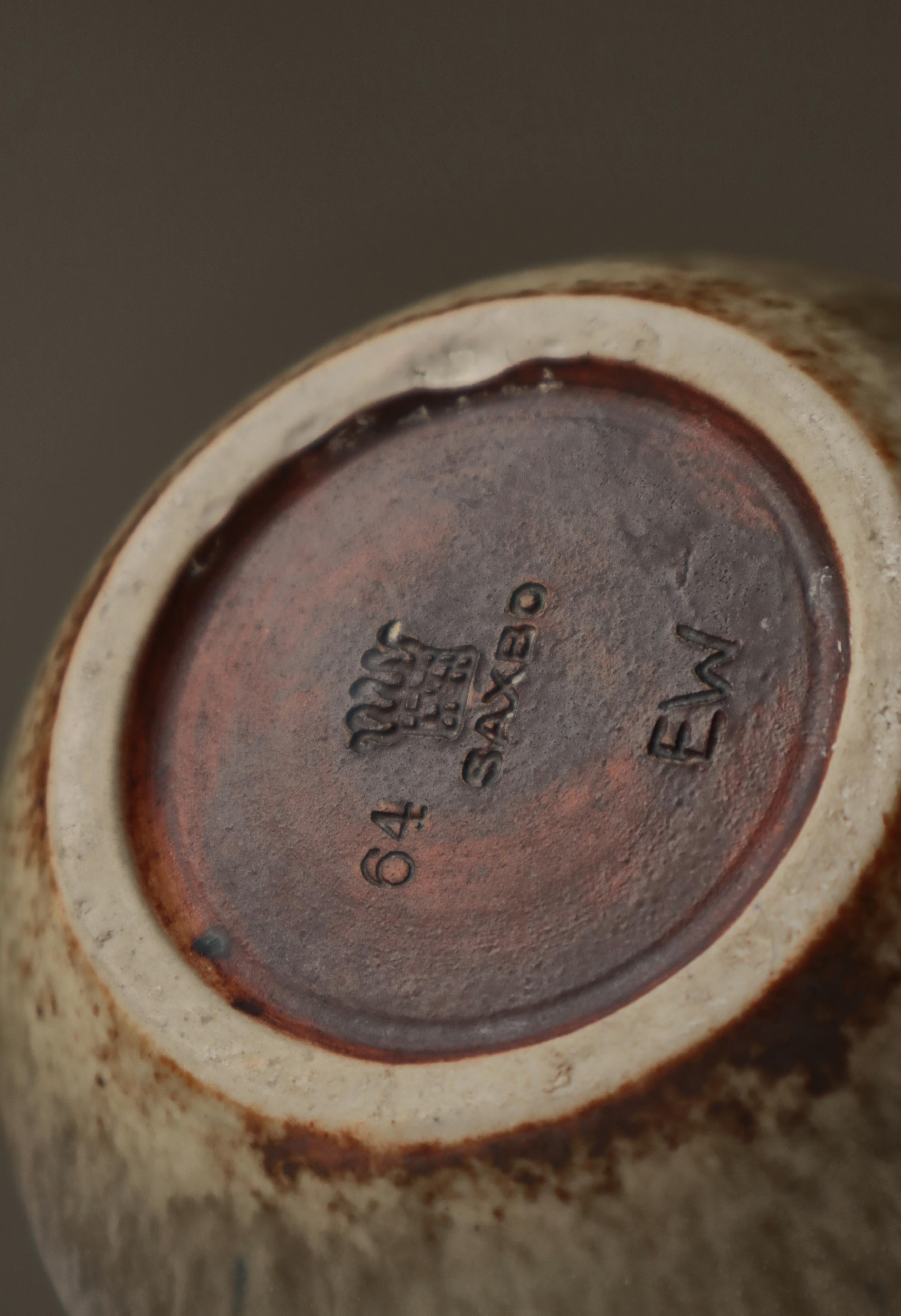 Dänische moderne glasierte Steinzeugkanne von Eva Stæhr-Nielsen für Saxbo, 1930er Jahre im Angebot 7