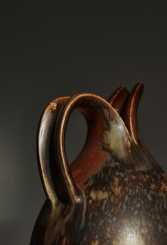Danish Modern Glazed Stoneware Pitcher by Eva Stæhr-Nielsen for Saxbo, 1930s
