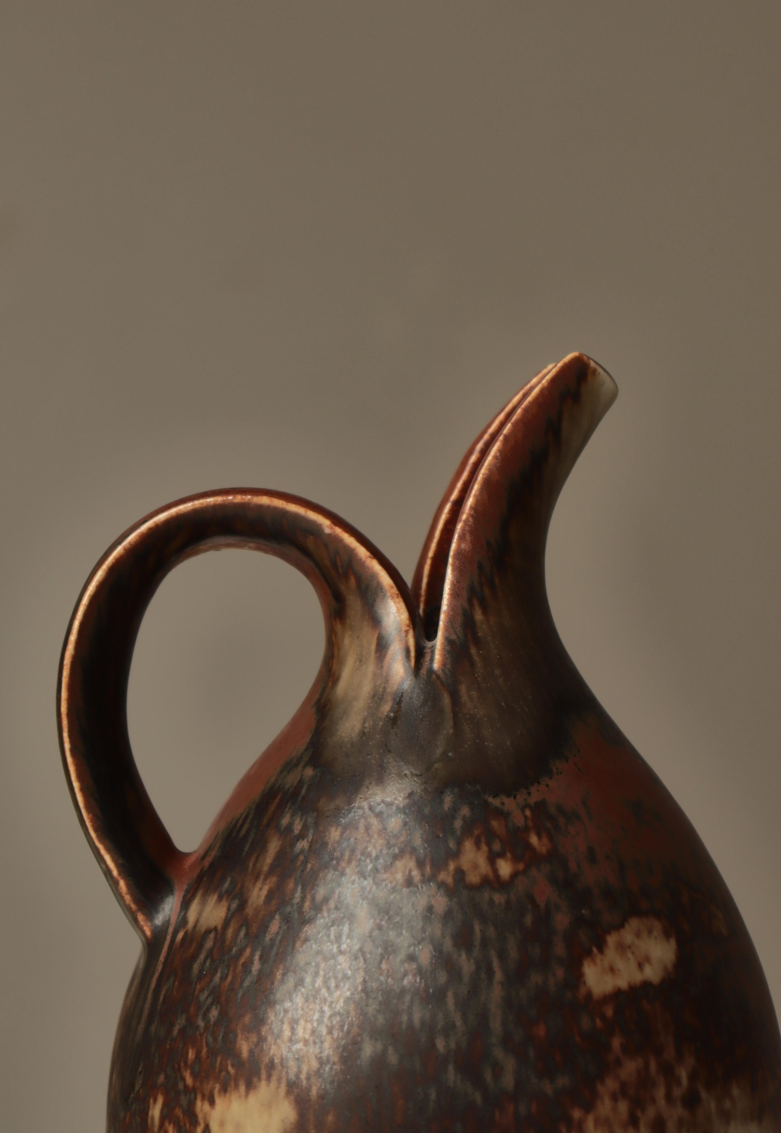 Dänische moderne glasierte Steinzeugkanne von Eva Stæhr-Nielsen für Saxbo, 1930er Jahre im Angebot 2