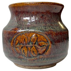 Dänische moderne Vase aus glasiertem Steingut von Christian Ulrik Bertelsen, 1970er Jahre