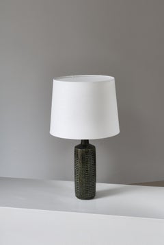 Danish Modern Green Blue Glazed Stoneware Table Lamp, Palshus, Denmark, 1960s