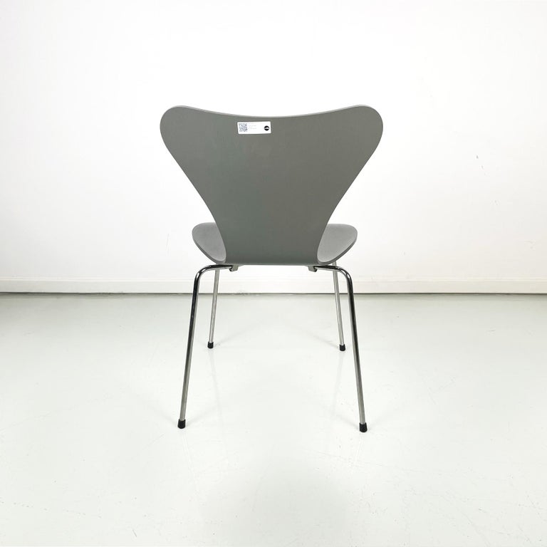 Danish modern Grey wood Chair 7 Series by Jacobsen for Fritz Hansen