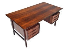 Danish Modern Gunni Omann Model 75 Rosewood Executive Desk