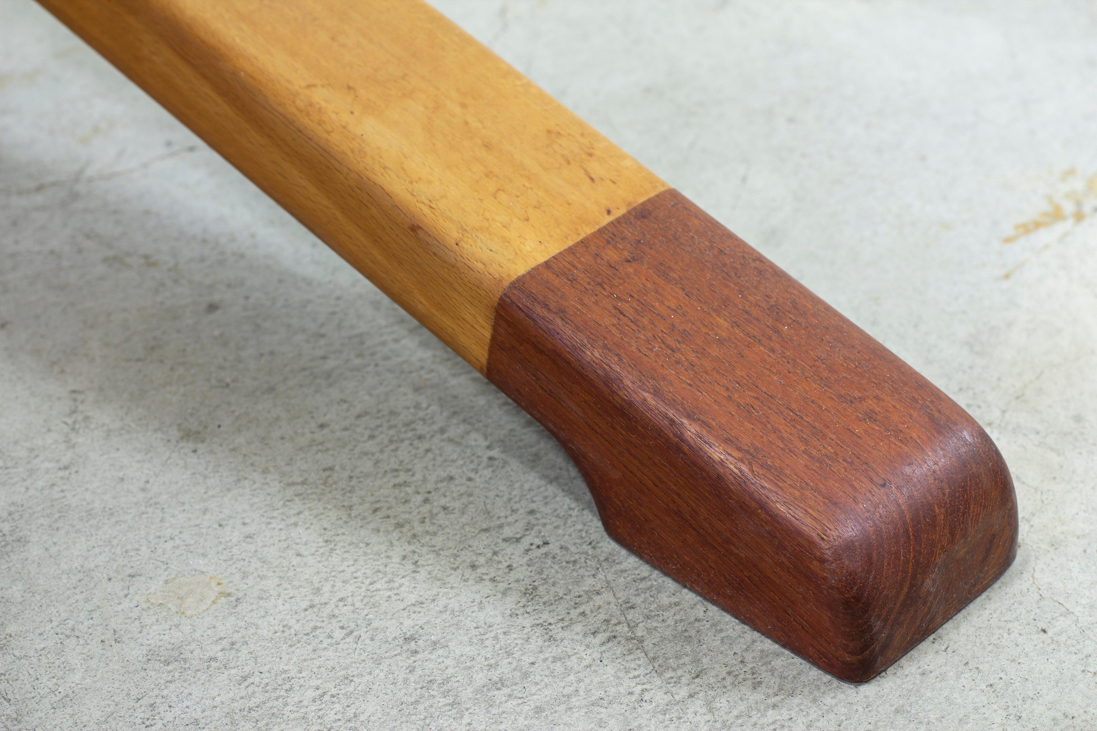 Chaise longue moderne danoise en drisse et teck à la manière de Kjaerholm & Høj. 3