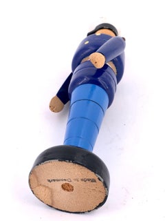 Danish Modern Hand Painted Police Officer Stackable Toy