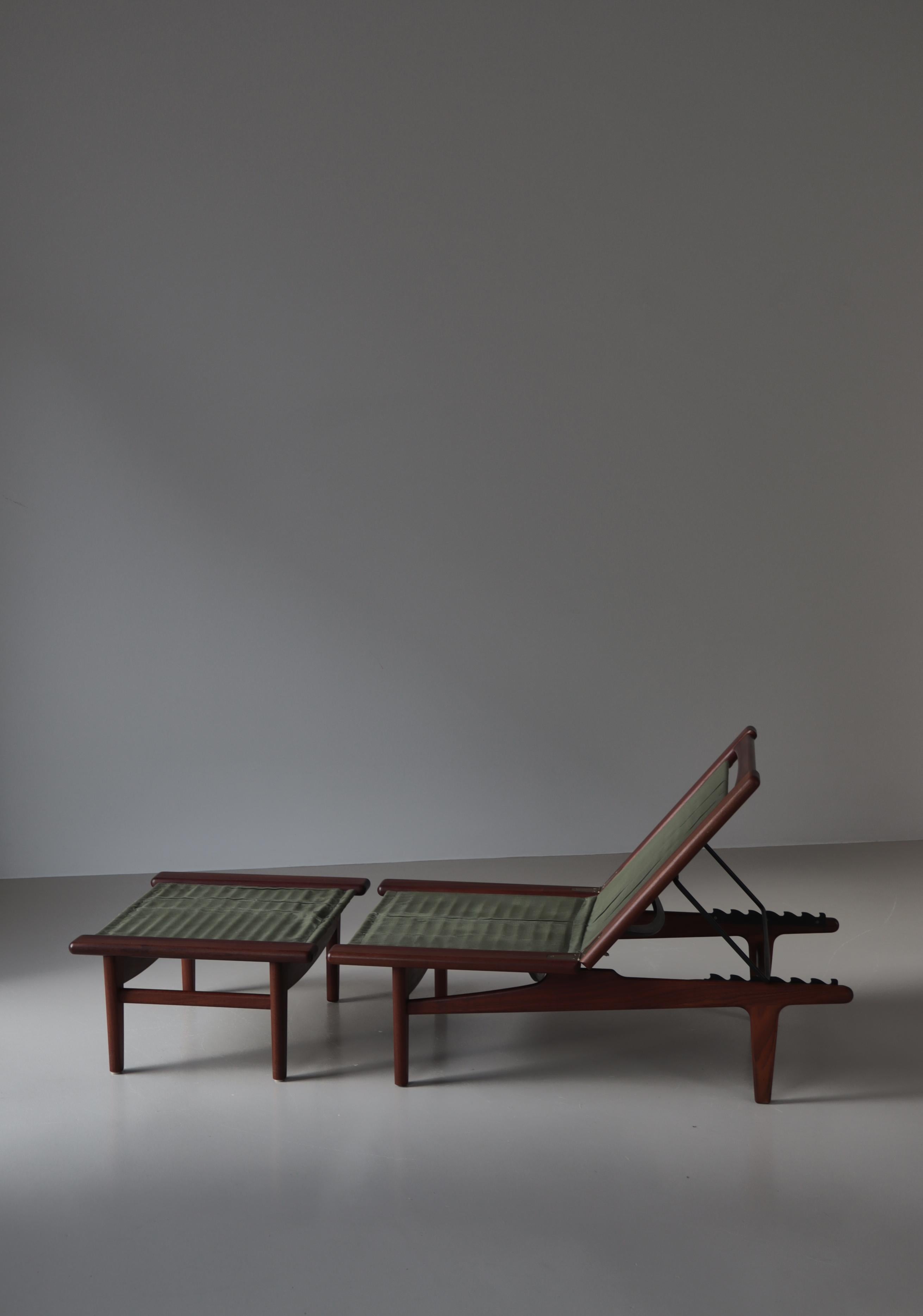 Lit de jour réglable GE-1 en bois de teck de Hans J. Wegner, années 1950, The Moderns Moderns en vente 10