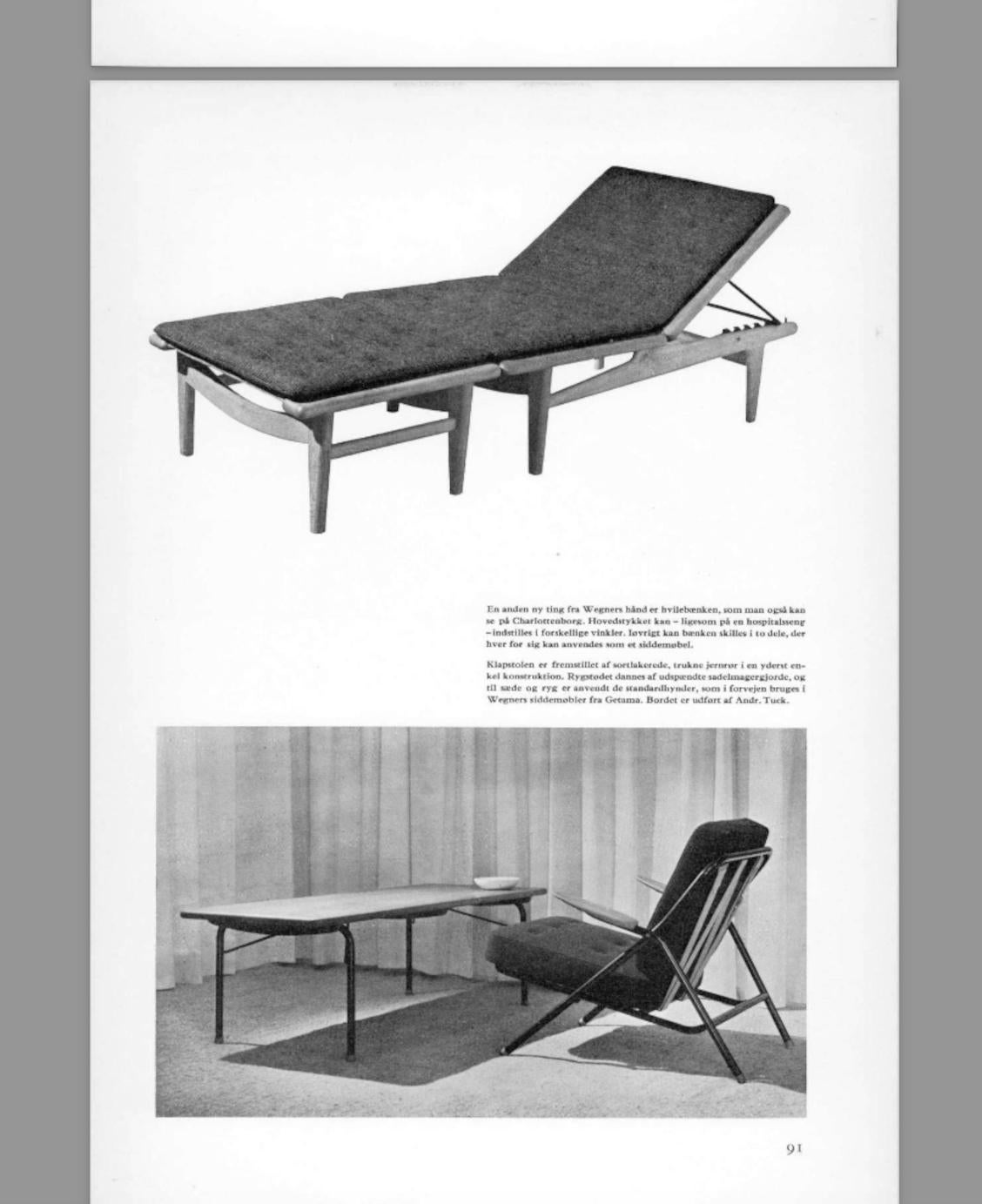 Lit de jour réglable GE-1 en bois de teck de Hans J. Wegner, années 1950, The Moderns Moderns en vente 12
