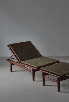 Danish Modern Hans J. Wegner Adjustable Daybed GE-1 in Teakwood by GETAMA, 1950s