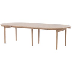 Danish Modern Hans J Wegner PP70 Dining Table w/ Three Solid Leaves