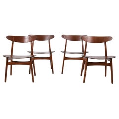 Vintage Danish Modern Hans Wegner CH 30 Dining Chairs Set of 4