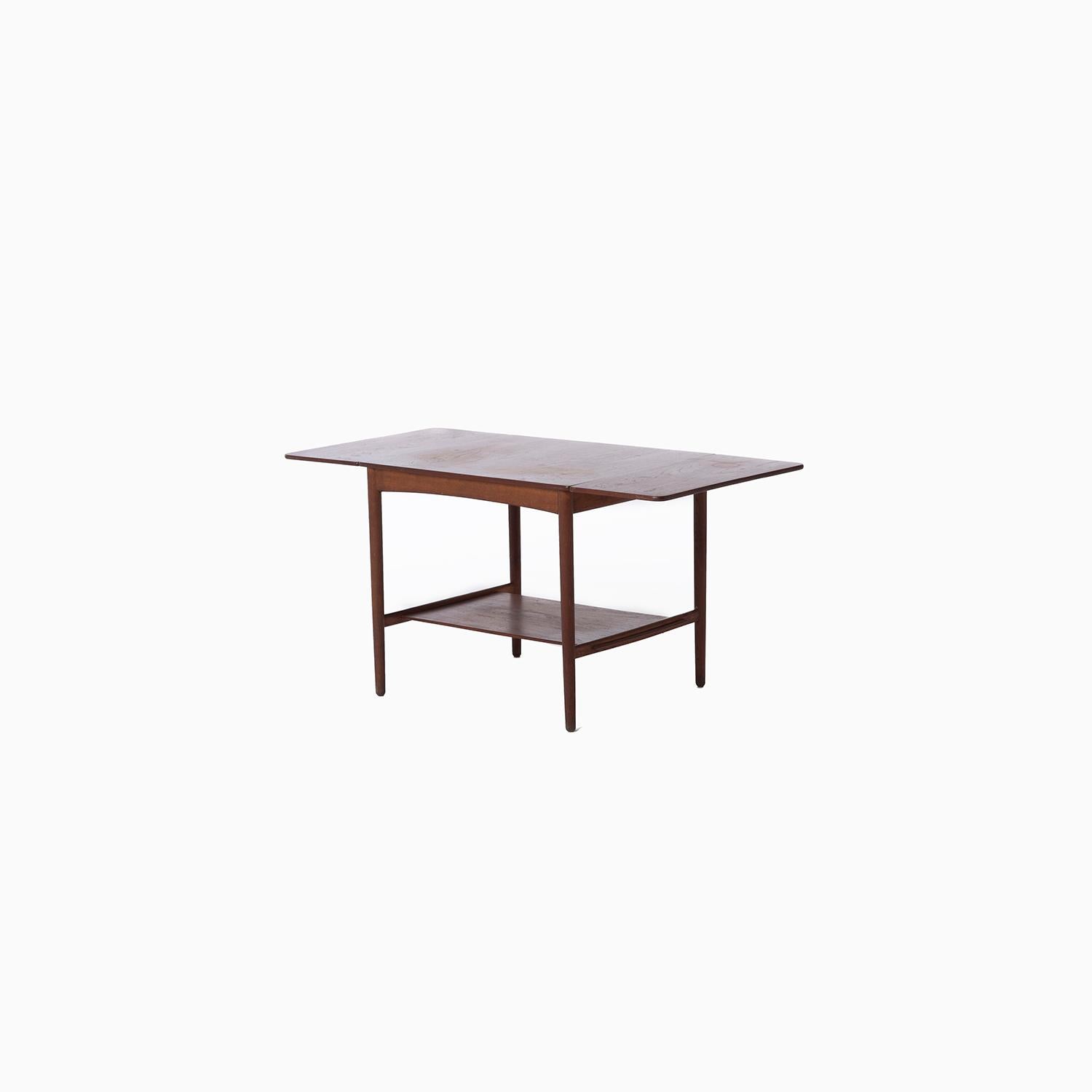 Danish Modern Hans Wegner Drop Leaf Occasional Table For Sale 2