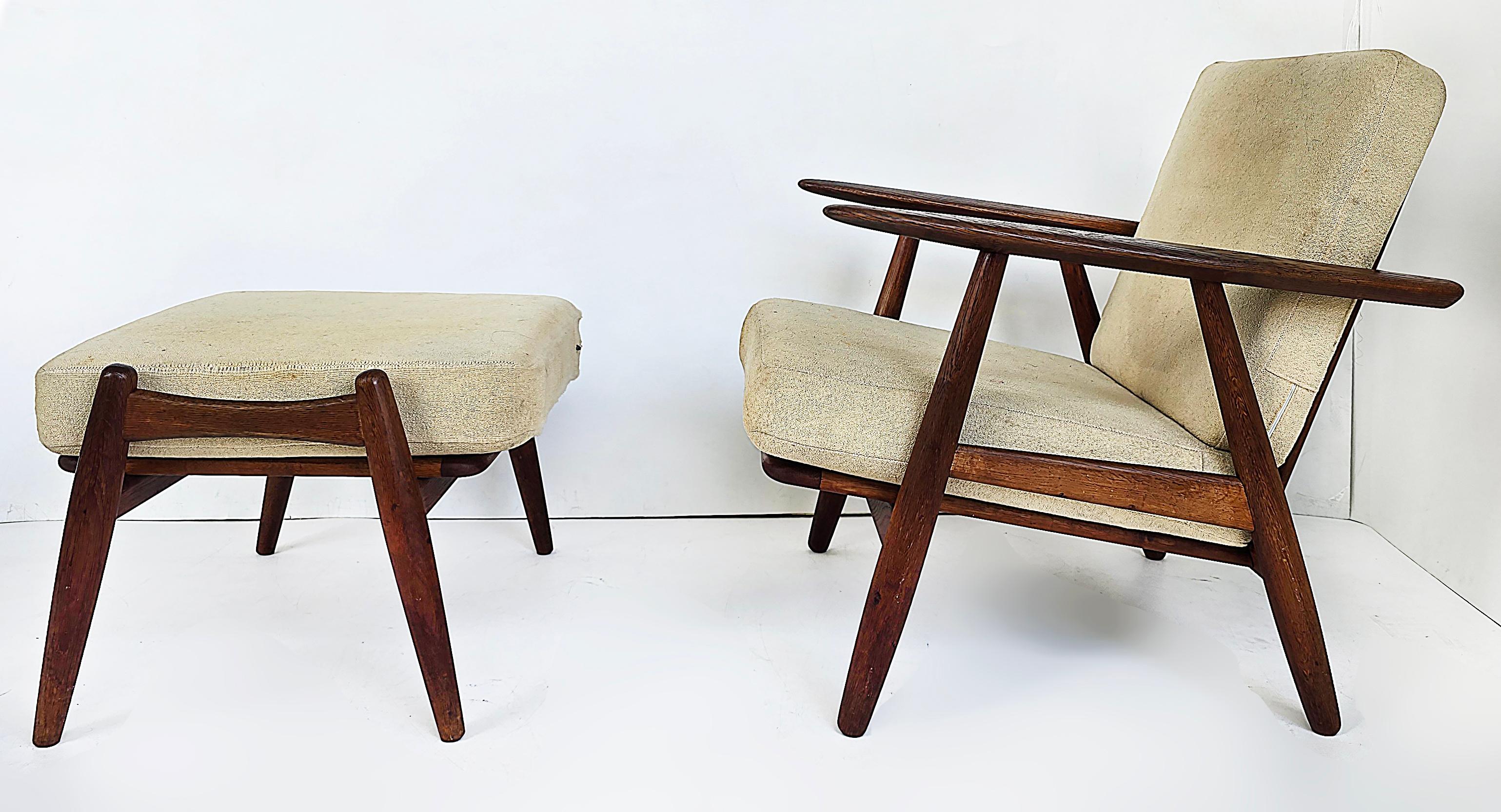 Danese Sedie a sigaretta moderne danesi Hans Wegner GETAMA, ottomano, Danimarca, set di 3 in vendita