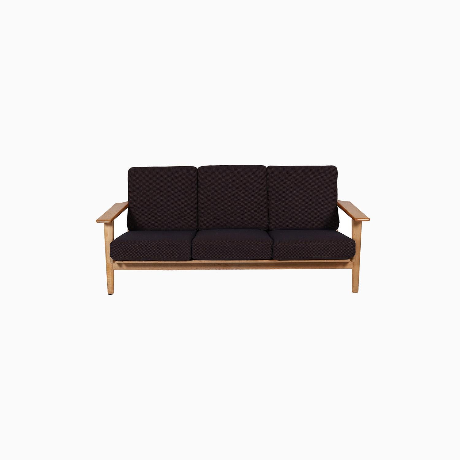 Three seat sofa designed by Hans Wegner for Getama, model 290 in oak. Newly upholstered in Kvadrat textiles Sisu. Cleanup of the frame will be completed upon purchase.


Professional, skilled furniture restoration is an integral part of what we