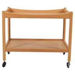 Danish Modern Hans Wegner Oak Serving Cart