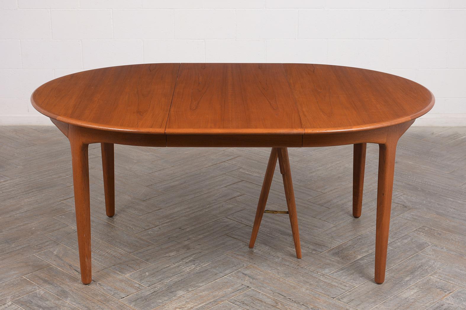 Mid-Century Modern 1960's Danish Teak Extendable Dining Table