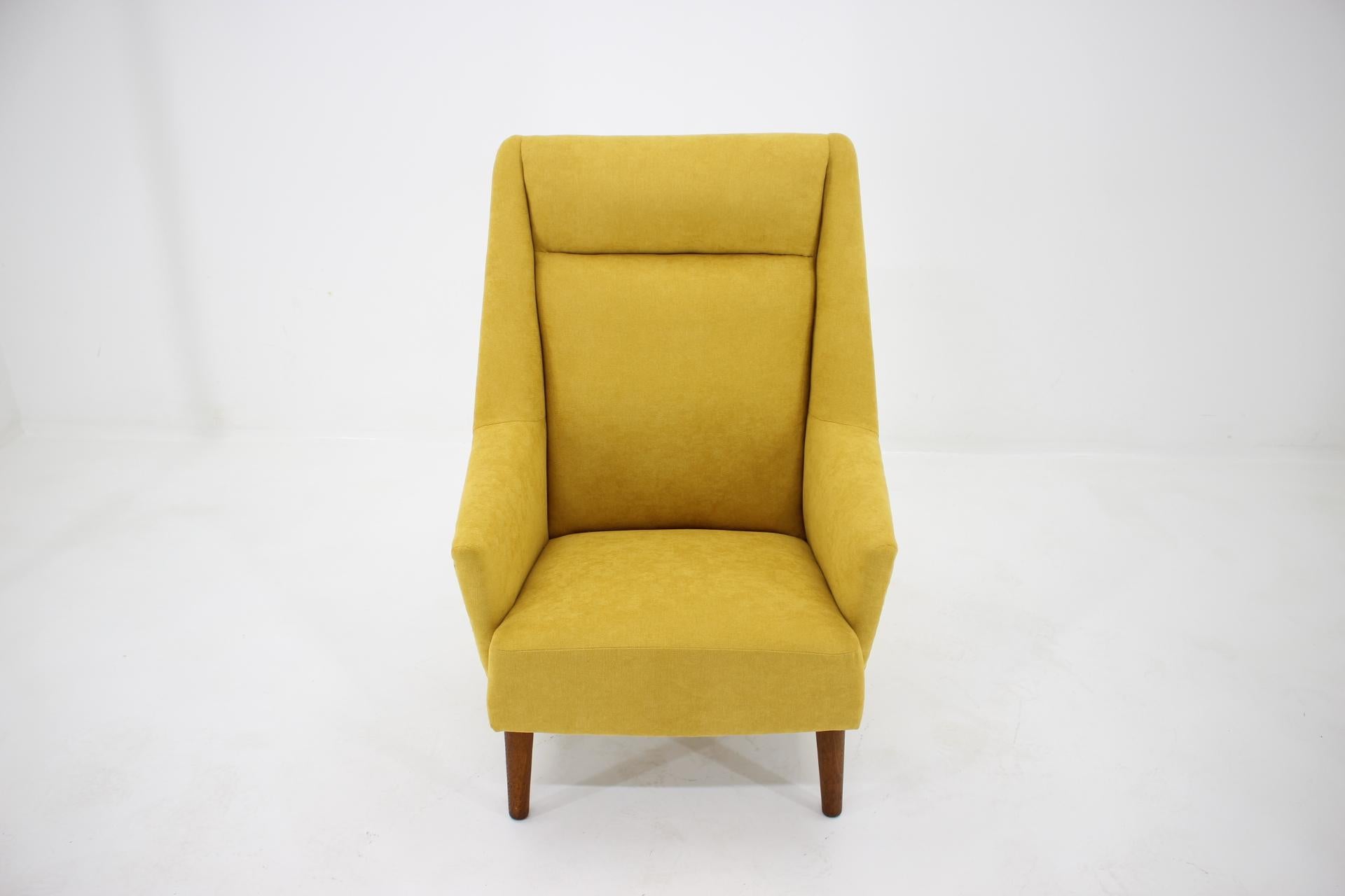 Danish Modern High Back Lounge Chair 1