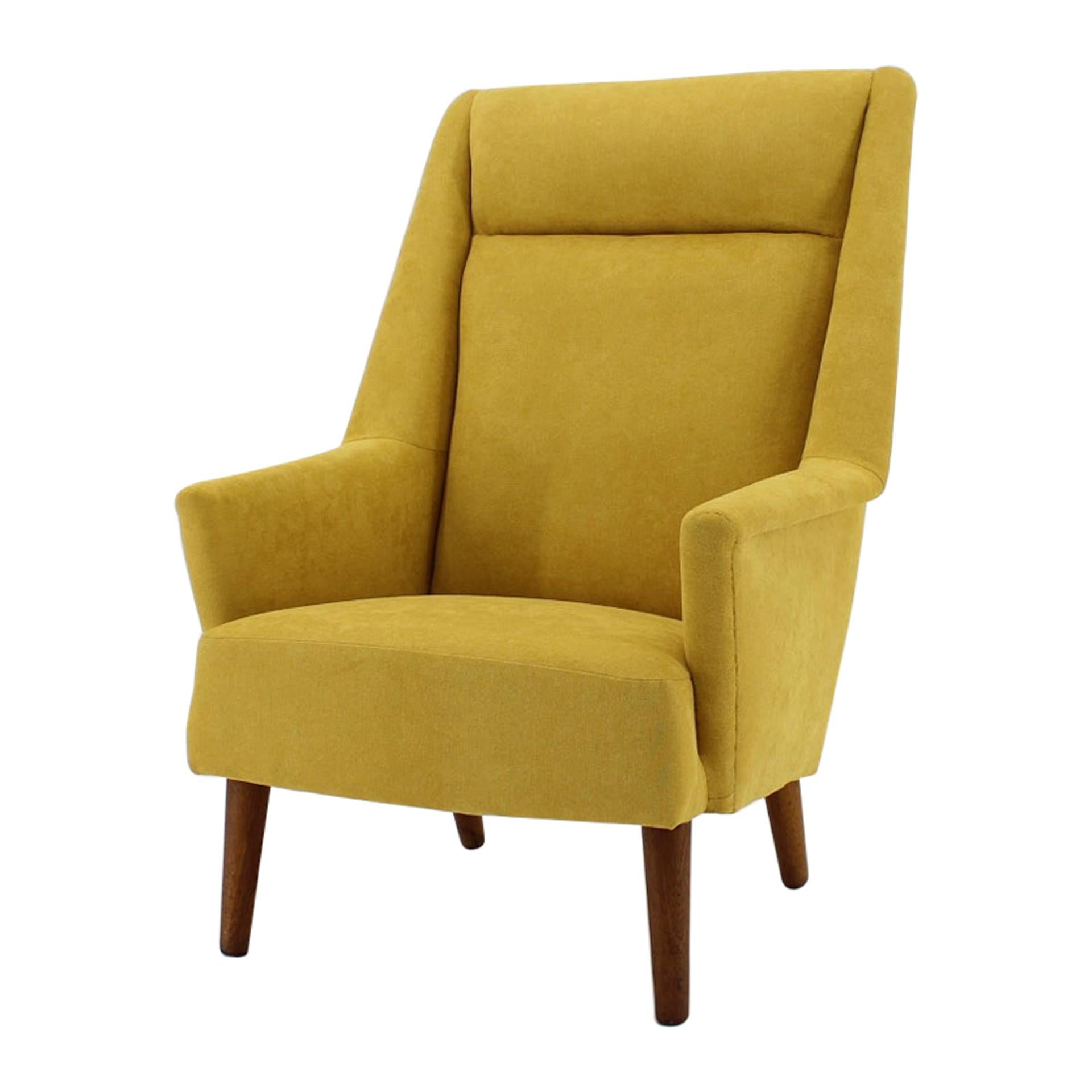 Danish Modern High Back Lounge Chair