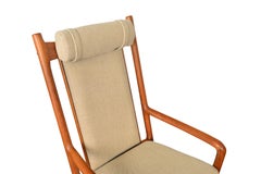 Danish Modern High Back Solid Teak Rocking Chair by Juul Kristensen