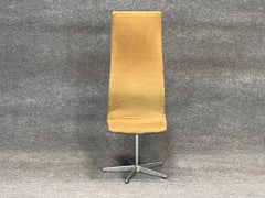 Danish Modern High Back Swivel Oxford chair by Arne Jacobsen for Fritz Hansen