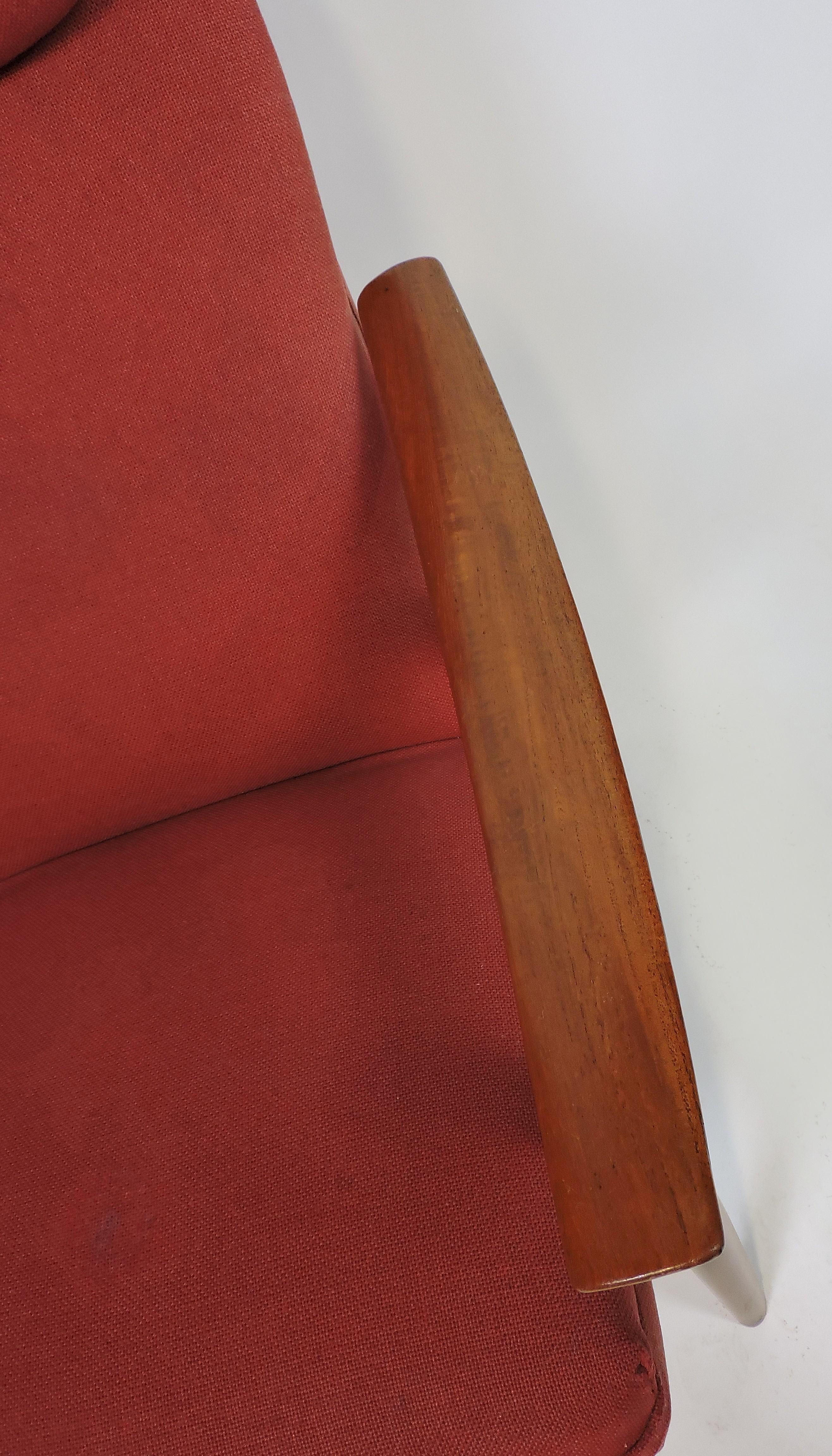 Fauteuil de relaxation danois moderne à haut dossier en teck par Arnt Lande, deux articles disponibles 2