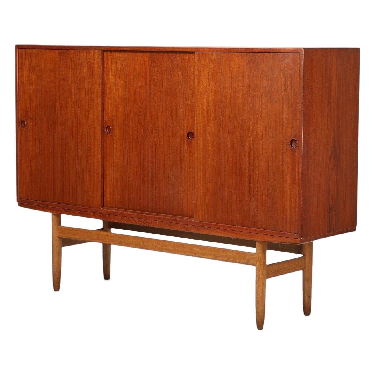 Danish Modern High Sideboard in Teak