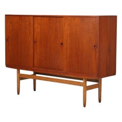 Danish Modern High Sideboard in Teak