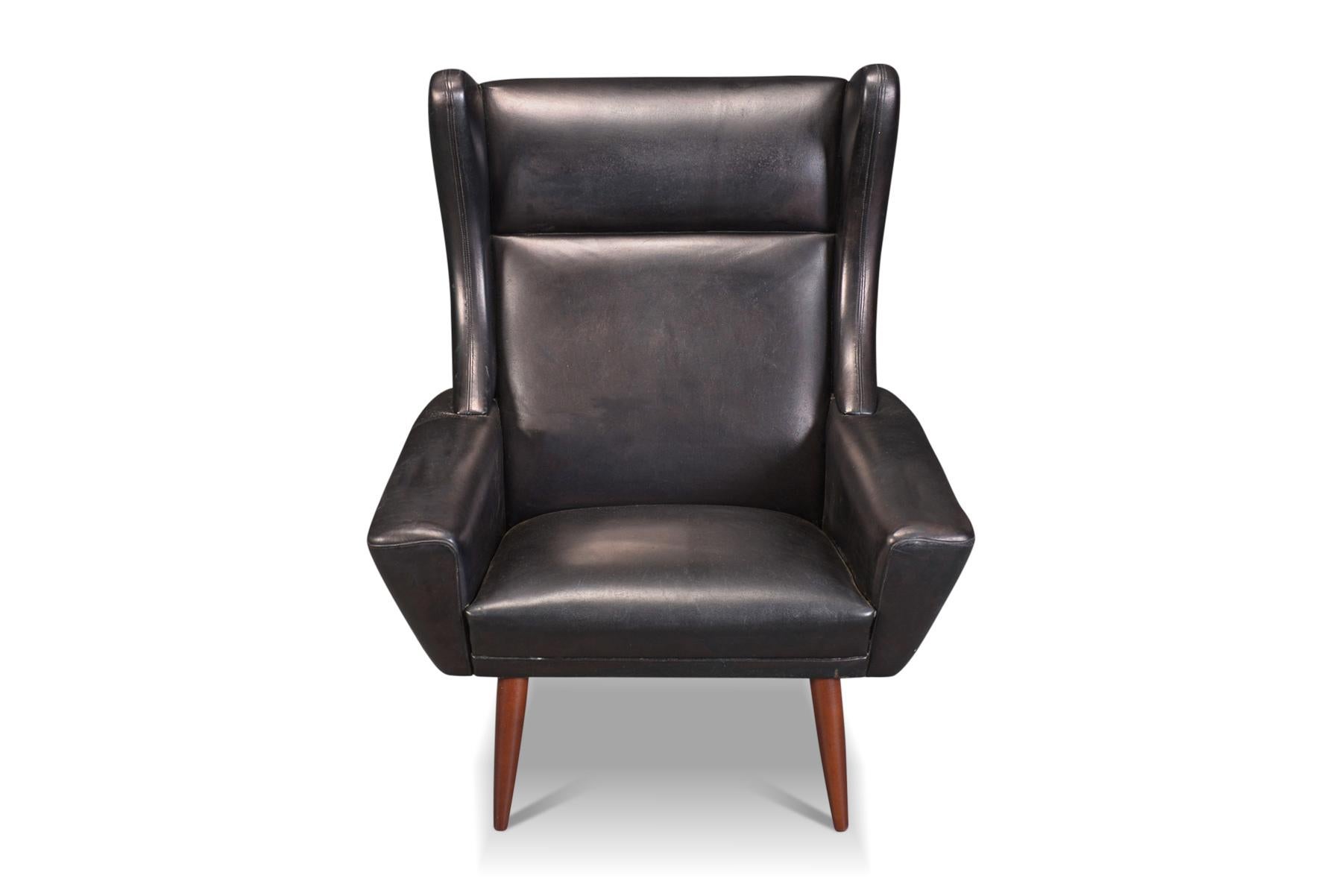 high wingback leather chair