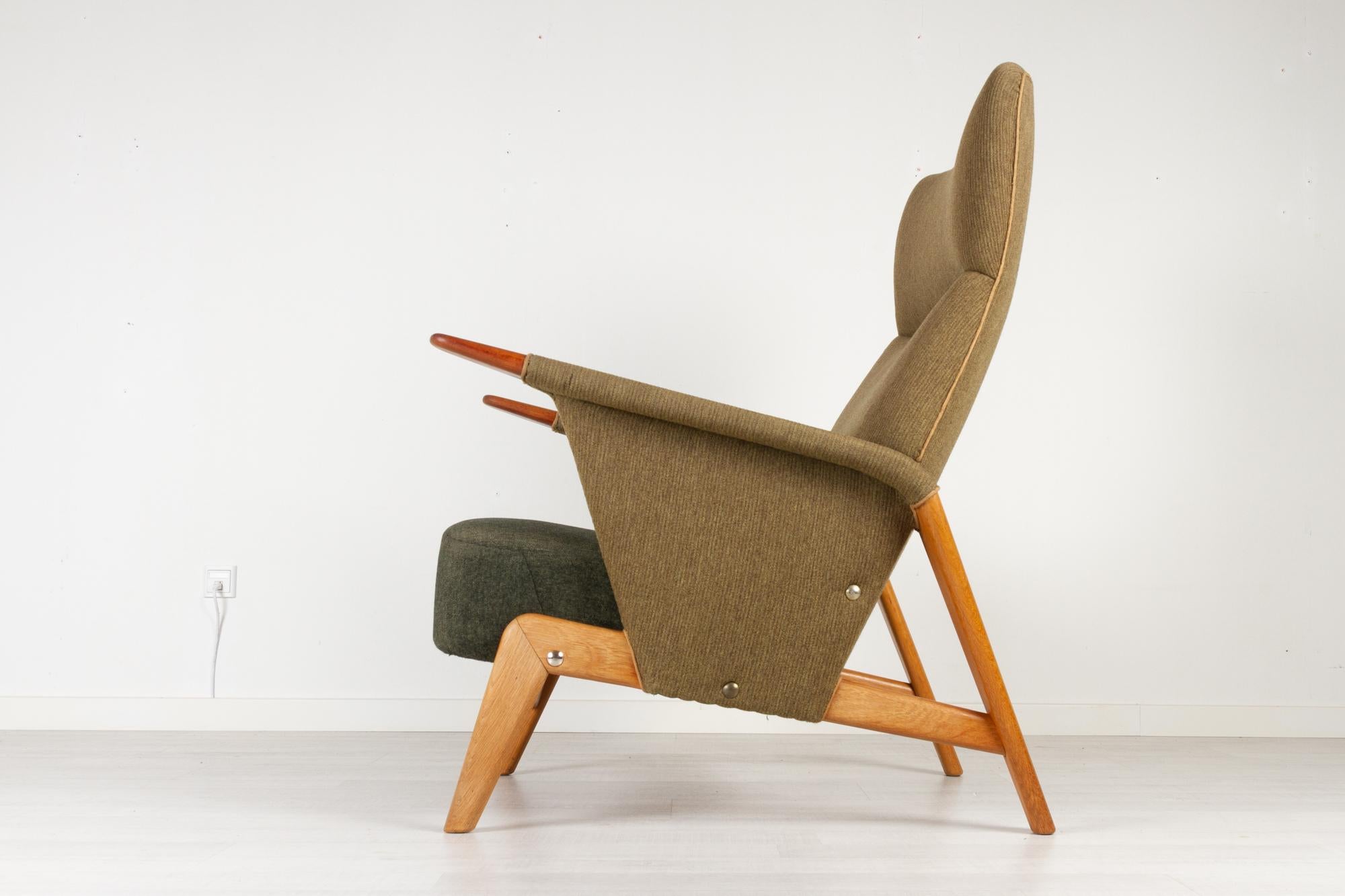 Danish Modern Highback Easy Chair by Arne Hovmand-Olsen, 1956 14