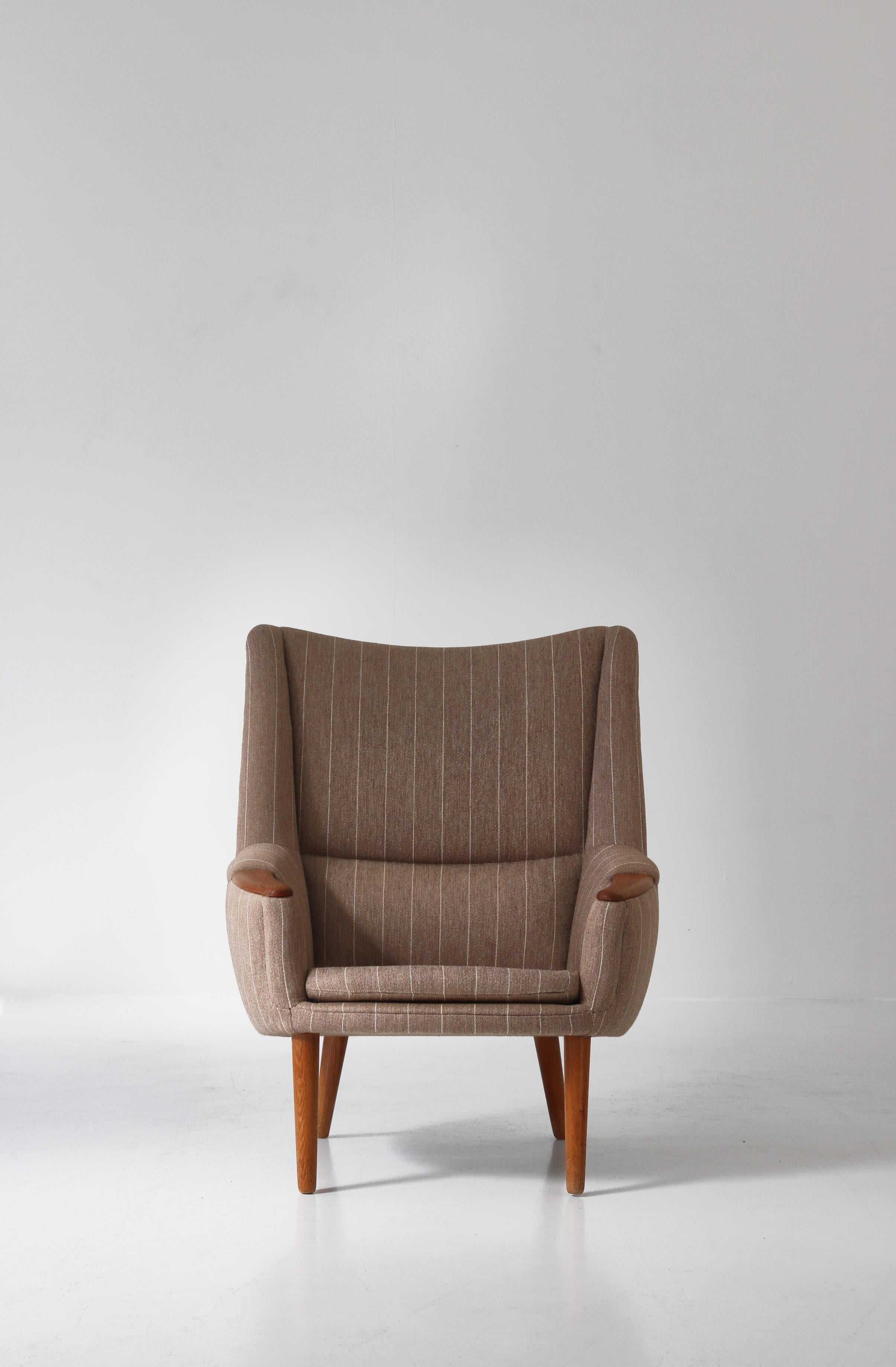 Mid-20th Century Danish Modern Highback Lounge Chair by Kurt Østervig, Teakwood & Oak, 1958 For Sale