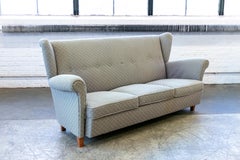 Danish Modern Highback or Wingback Sofa 1950's