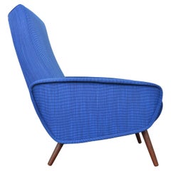 Used Danish Modern Highback Reclining Armchair In Cobalt Raas Wool