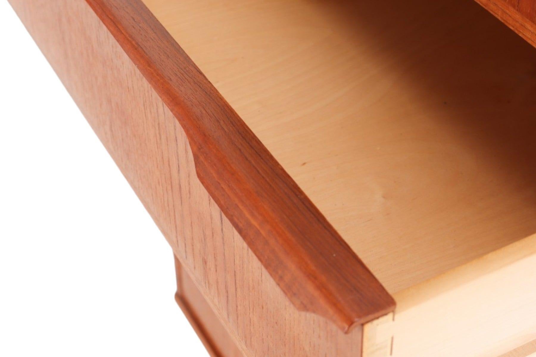 Mid-Century Modern Danish Modern Highboy Dresser in Teak by Trekanten For Sale