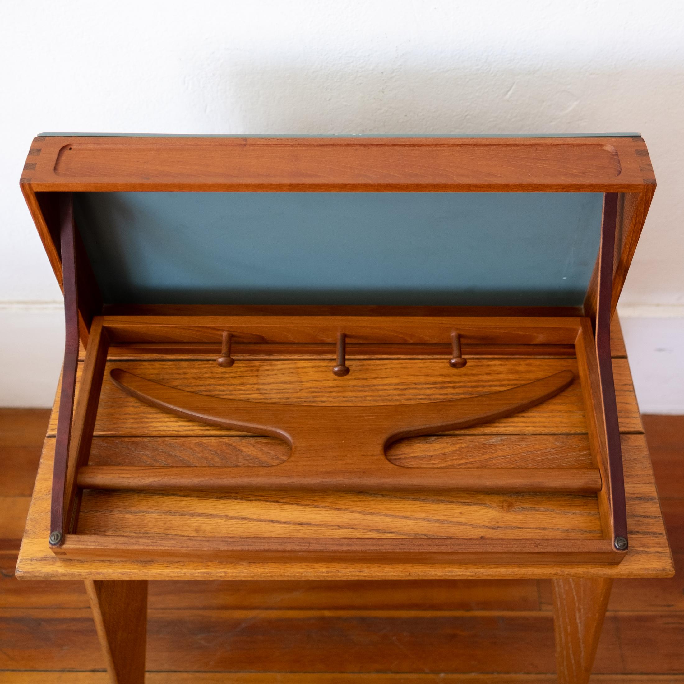 Danish Modern Hoff and Ostergaard Wall-Mount Teak Valet for Illums Bolighus 1