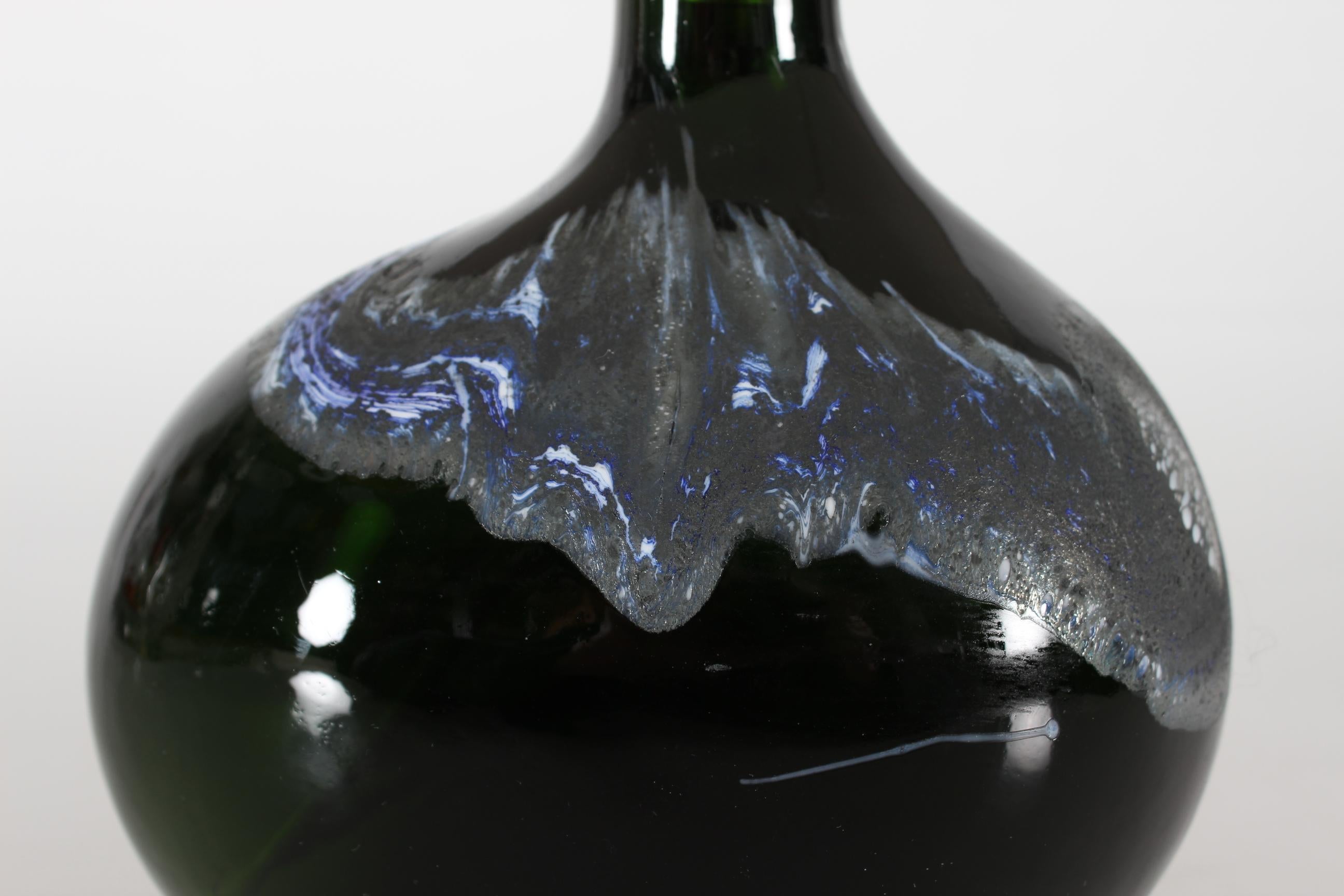 Holmegaard lampe de bureau moderne danoise vert foncé sculpturale de Michael Bang 1970 Bon état - En vente à Silkeborg, Silkeborg