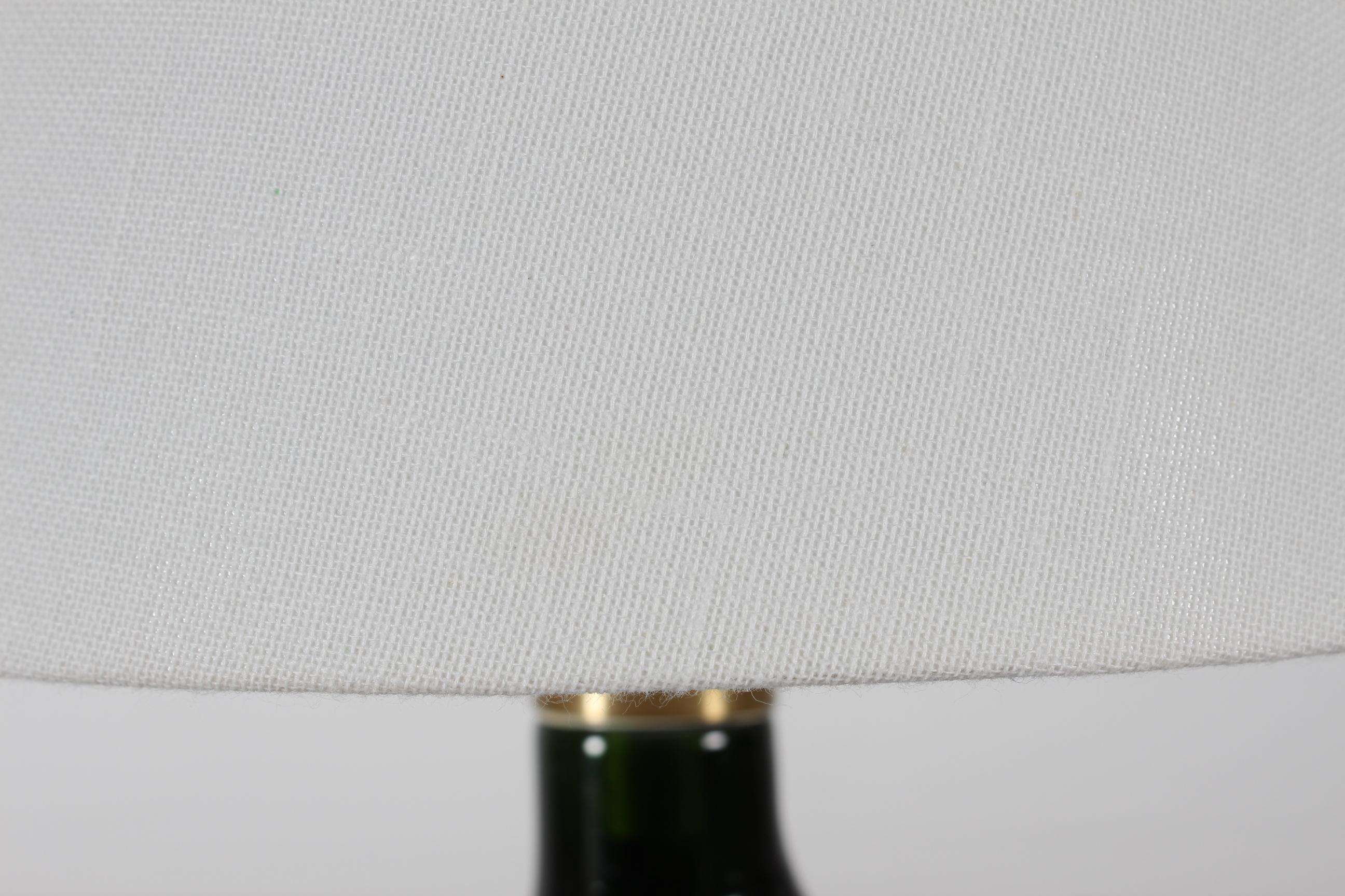 Fin du 20e siècle Holmegaard lampe de bureau moderne danoise vert foncé sculpturale de Michael Bang 1970 en vente