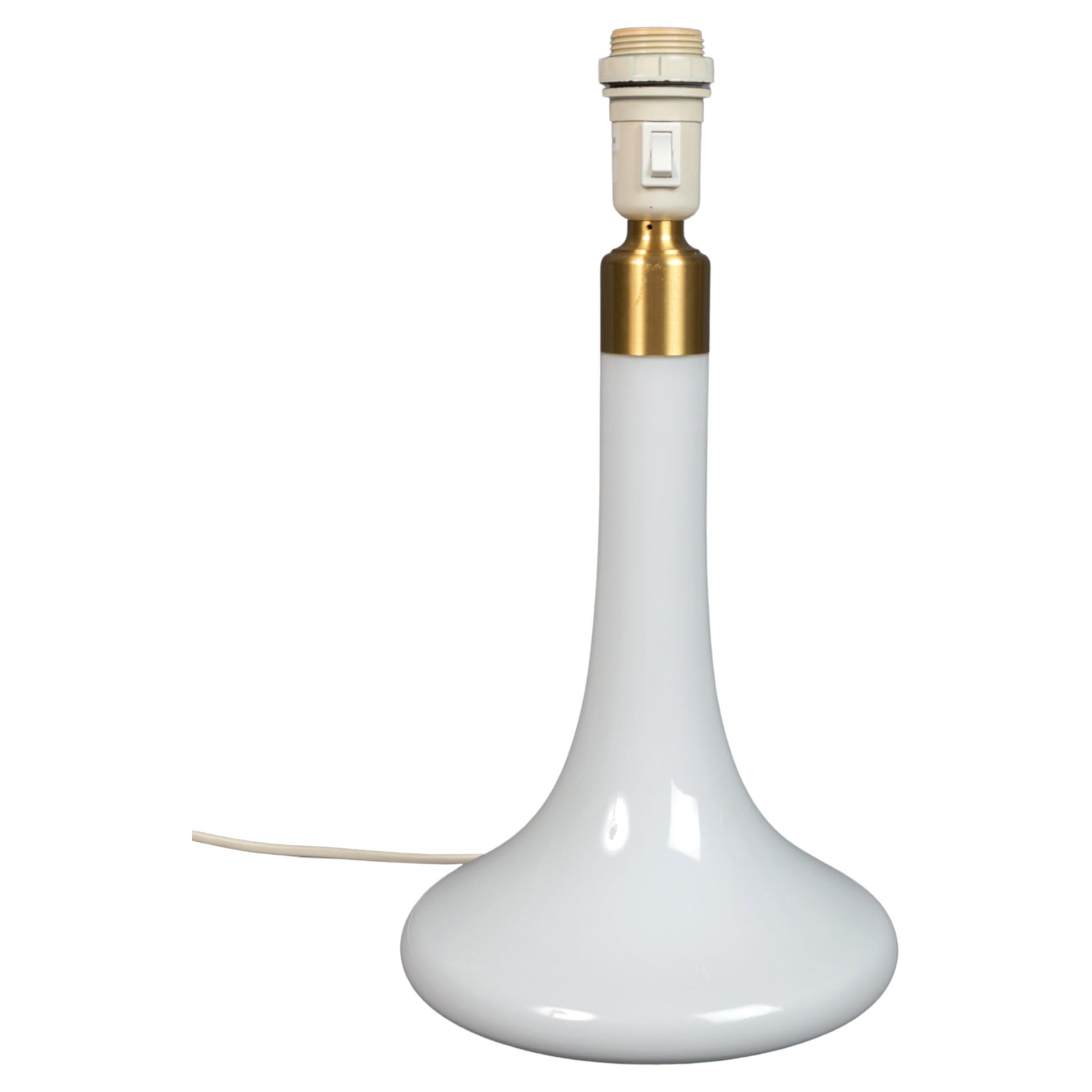 Danish Modern Holmegaard Le Klint Milk Glass Table Lamp, 1960s