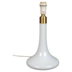 Vintage Danish Modern Holmegaard Le Klint Milk Glass Table Lamp, 1960s