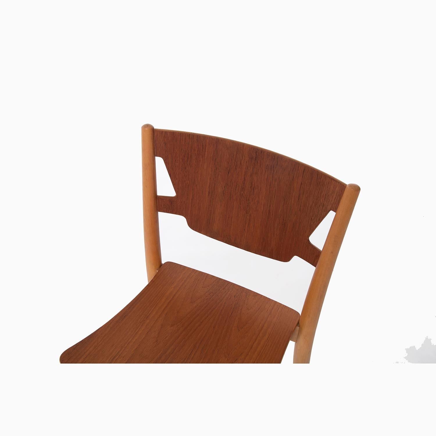 Danish Modern Hvidt & Molgaard Stacking Side Chair 2
