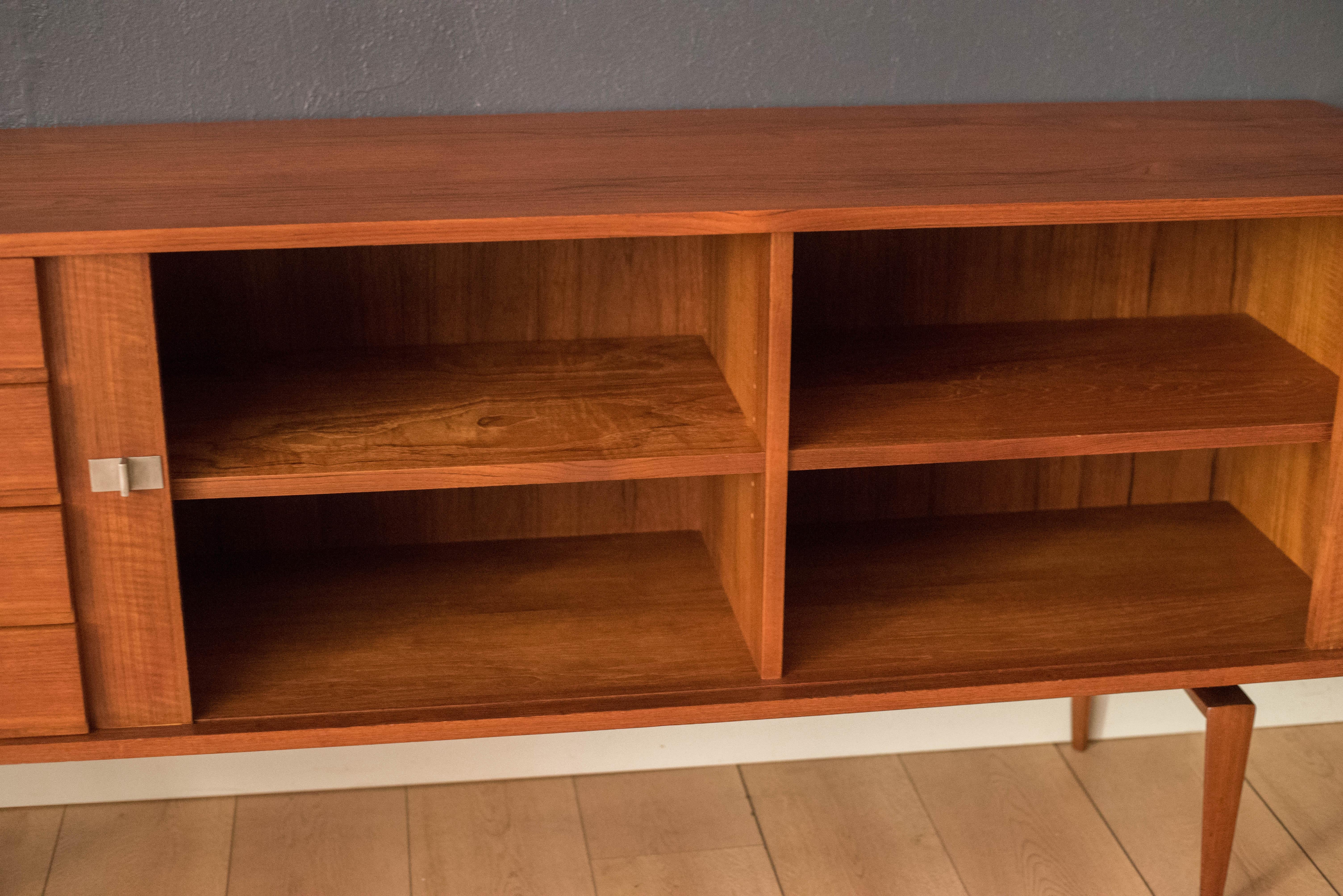 Danish Modern H.W. Klein Teak Tambour Door Sideboard for Bramin For Sale 1