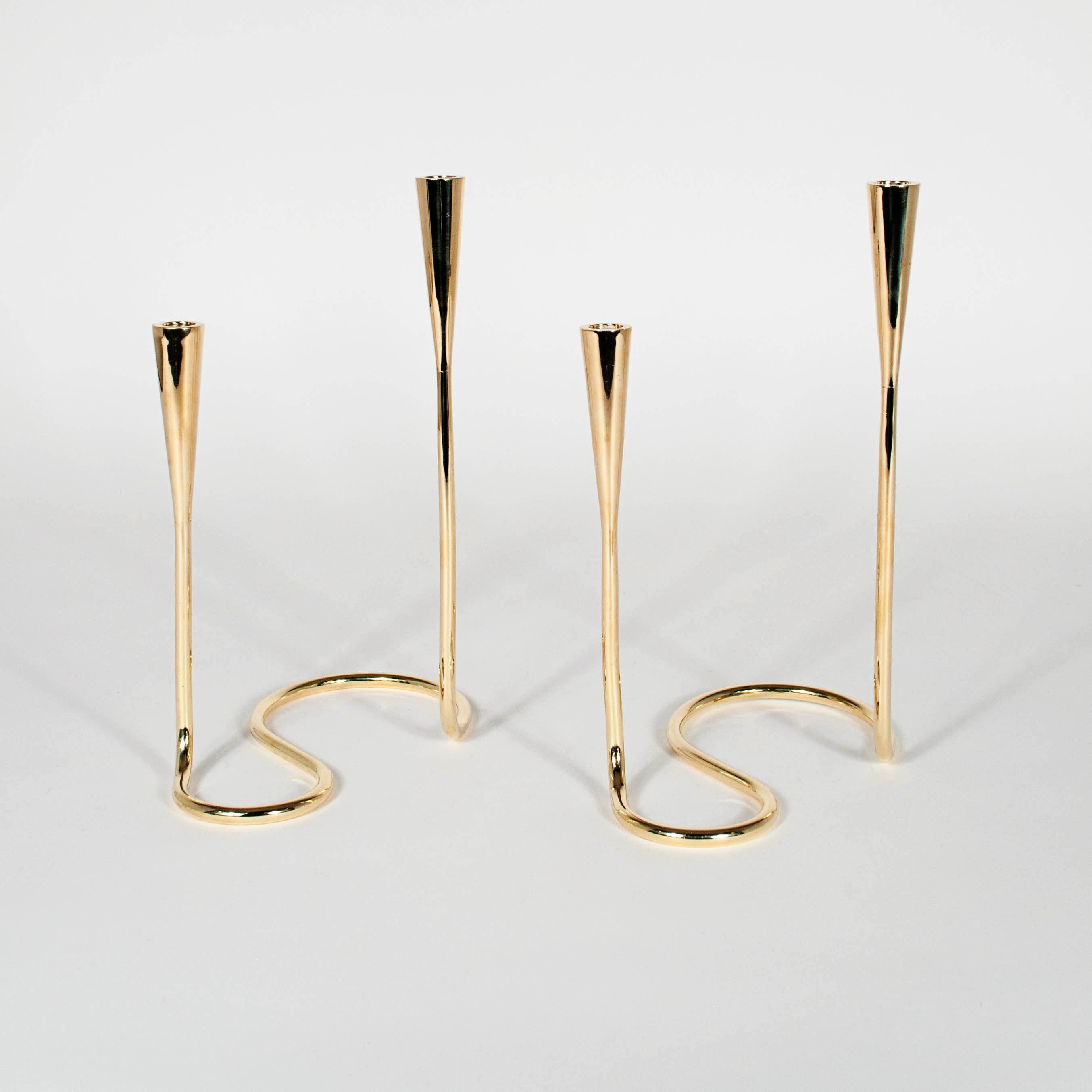 Mid-Century Modern Danish Modern Illums Bolighus Candlesticks, a Pair