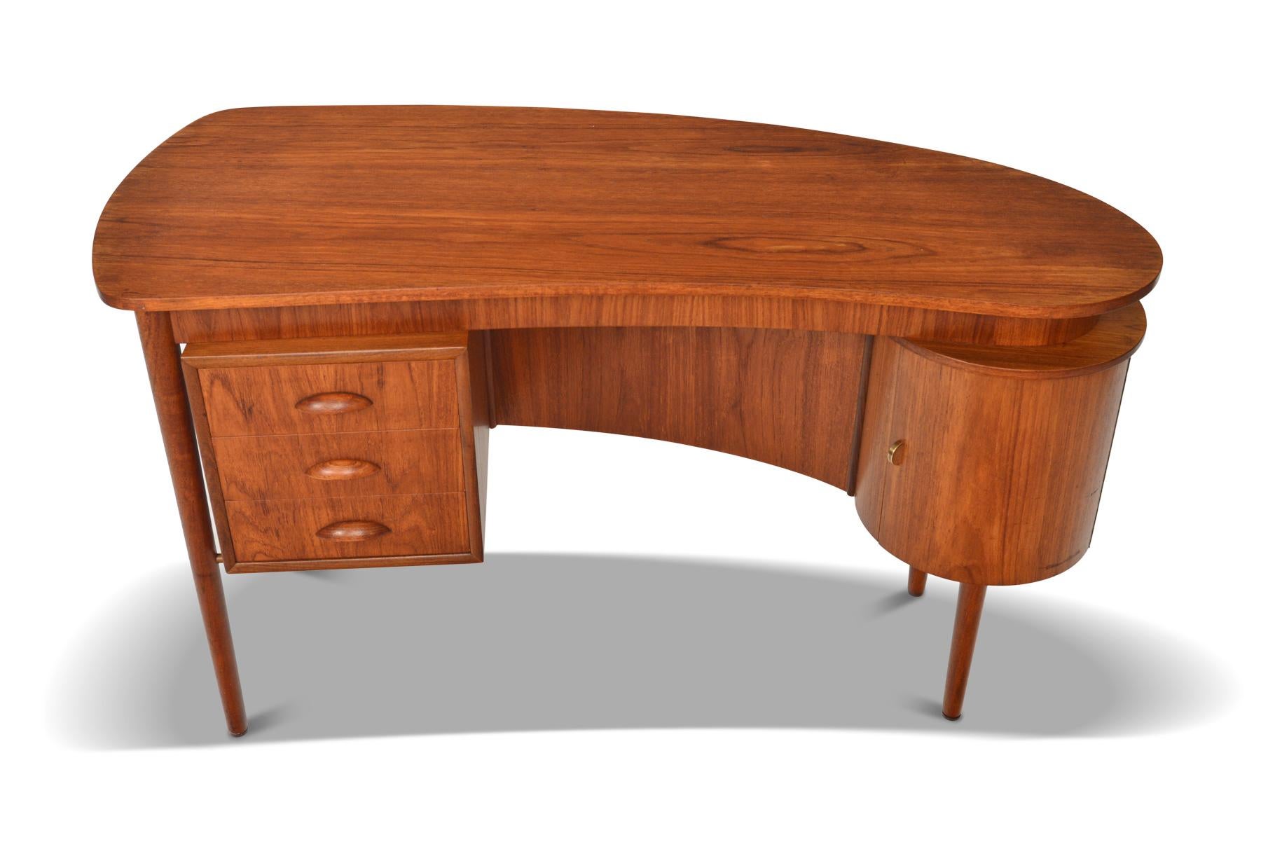 Mid-Century Modern Danish Modern Jellybean Desk in Teak