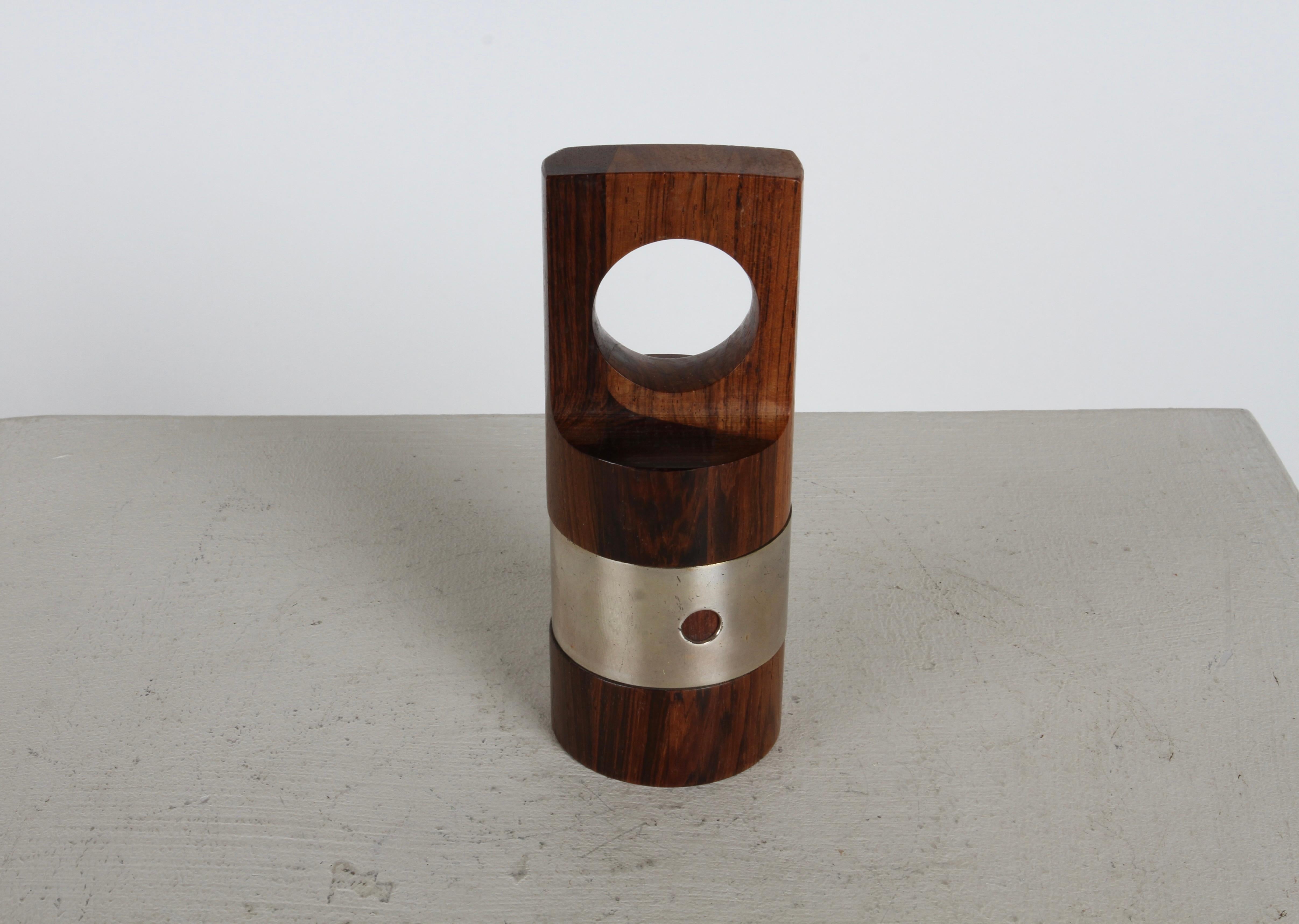 Danish Modern Jens Quistgaard Rare Rosewood & Silver Plate Peppermill by Dansk For Sale 7