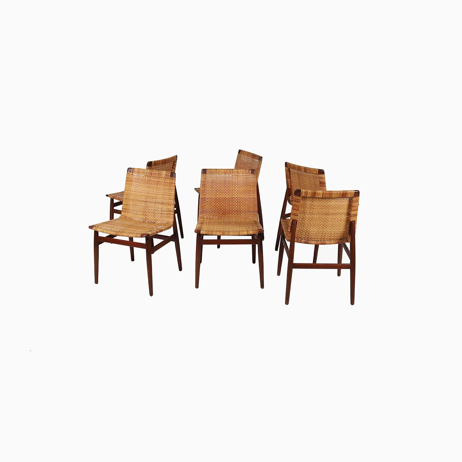 Dänische Moderne Jorgen Høj Esszimmerstühle (Skandinavische Moderne) im Angebot