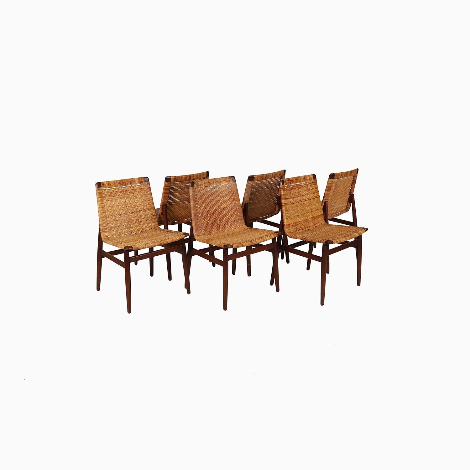 Dänische Moderne Jorgen Høj Esszimmerstühle (Skandinavisch) im Angebot
