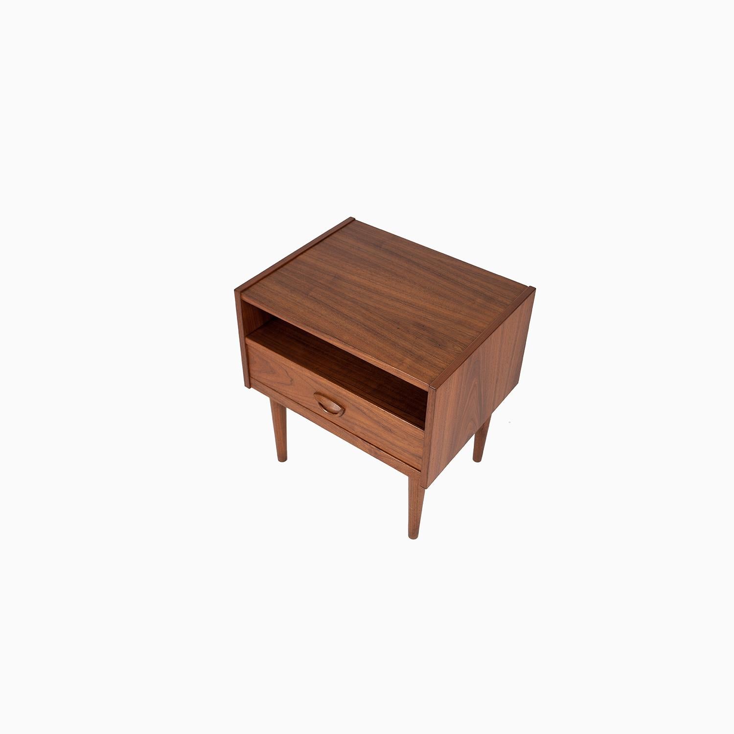 Scandinavian Danish Modern Kai Kristiansen Walnut Nightstand